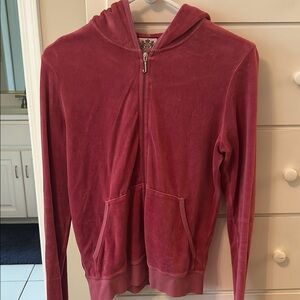 Juicy Couture Pink Velour Jacket with rhinestone details